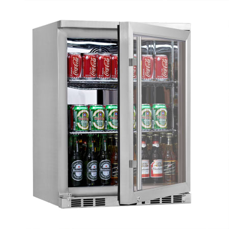 KingsBottle 24 inch Wide 140 Can Capacity Beverage Center - KBU-55C-SS - Wine Cooler City