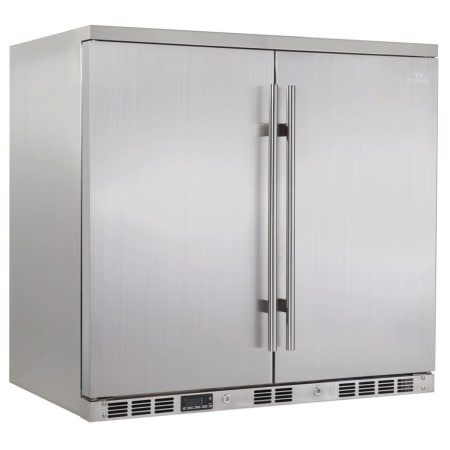 KingsBottle 36 inch Wide 169 Can Capacity Beverage Center with Solid Doors - KBU-56A-SD - Wine Cooler City