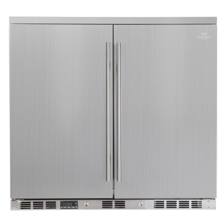 KingsBottle 36 inch Wide 169 Can Capacity Beverage Center with Solid Doors - KBU-56A-SD - Wine Cooler City