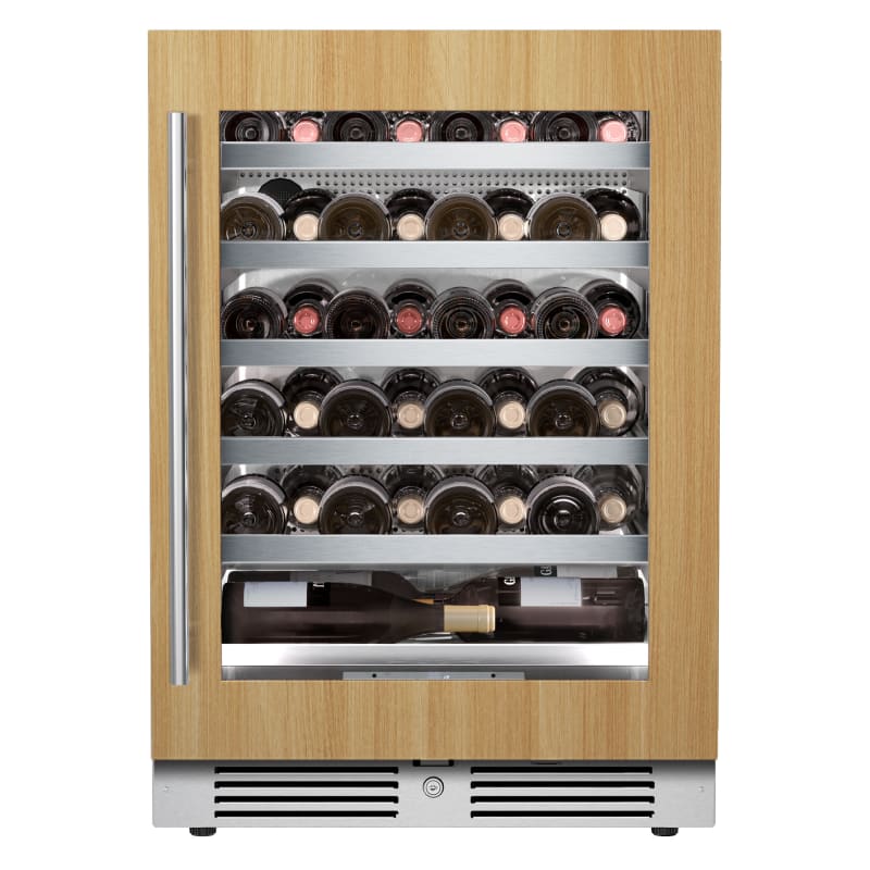 Landmark 24 Inch Wide 44 Bottle Capacity Single Zone Wine Cooler with Alternating (Blue, White, Amber) LED lighting, Door Alarm, Touch Control Panel and Lockable Right Hinged Door - L3024UI1WPR-RH