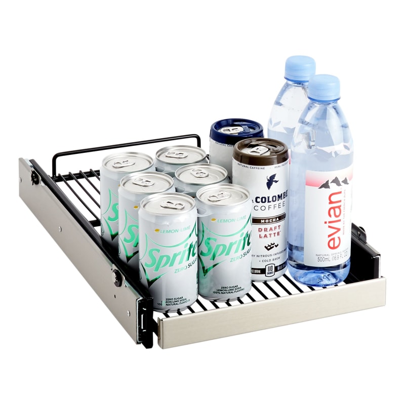 Landmark 15 Inch Wide 63 Can Capacity Beverage Cooler with alternating (Blue, White, Amber) LED lighting, Door Alarm, Touch Control Panel and Lockable Right Hinged Door - L3015UI1BSG-RH