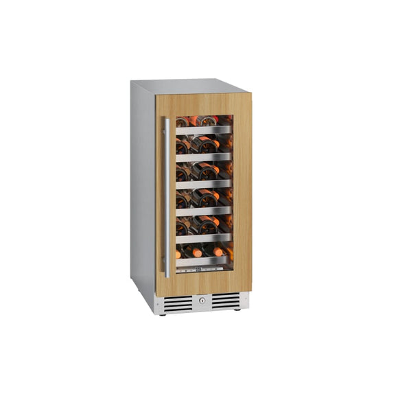 Landmark 15 Inch Wide 23 Bottle Capacity Single Zone Wine Cooler with Alternating (Blue, White, Amber) LED lighting, Door Alarm, Touch Control Panel and Lockable Right Hinged Door - L3015UI1WPR-RH