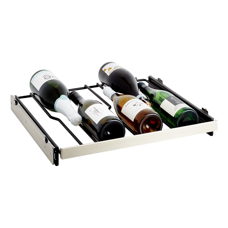 Landmark 24 Inch Wide 44 Bottle Capacity Single Zone Wine Cooler with Alternating (Blue, White, Amber) LED lighting, Door Alarm, Touch Control Panel and Lockable Left Hinged Door - L3024UI1WSG-LH