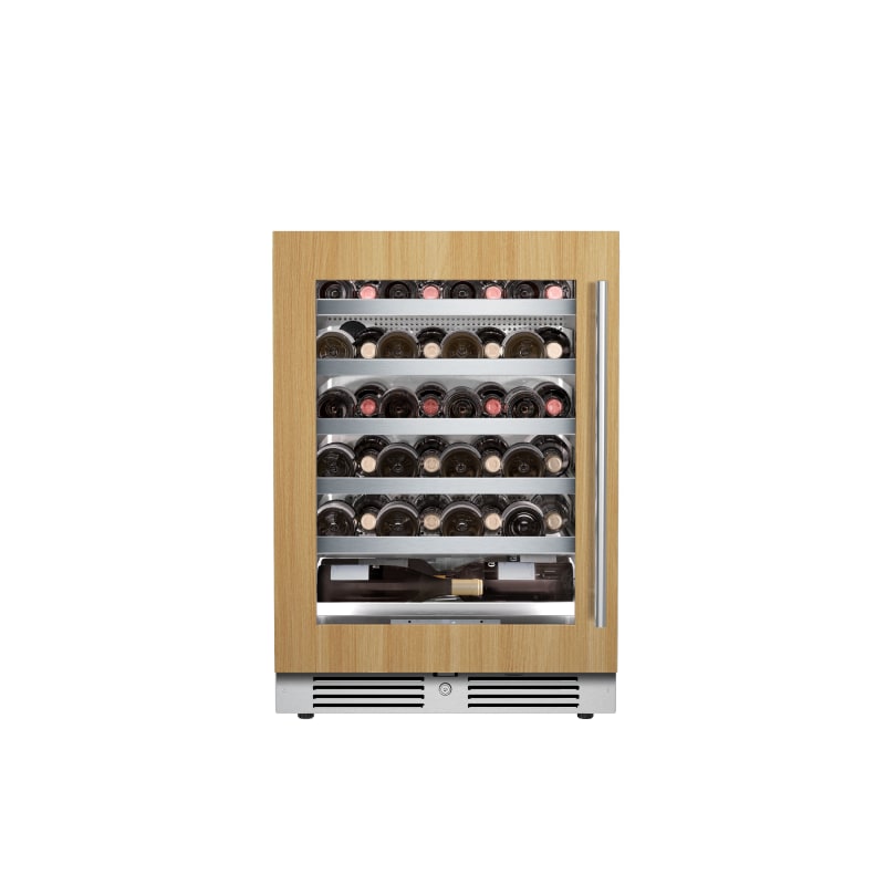 Landmark 24 Inch Wide 44 Bottle Capacity Single Zone Wine Cooler with Alternating (Blue, White, Amber) LED lighting, Door Alarm, Touch Control Panel and Lockable Left Hinged Door - L3024UI1WPR-LH