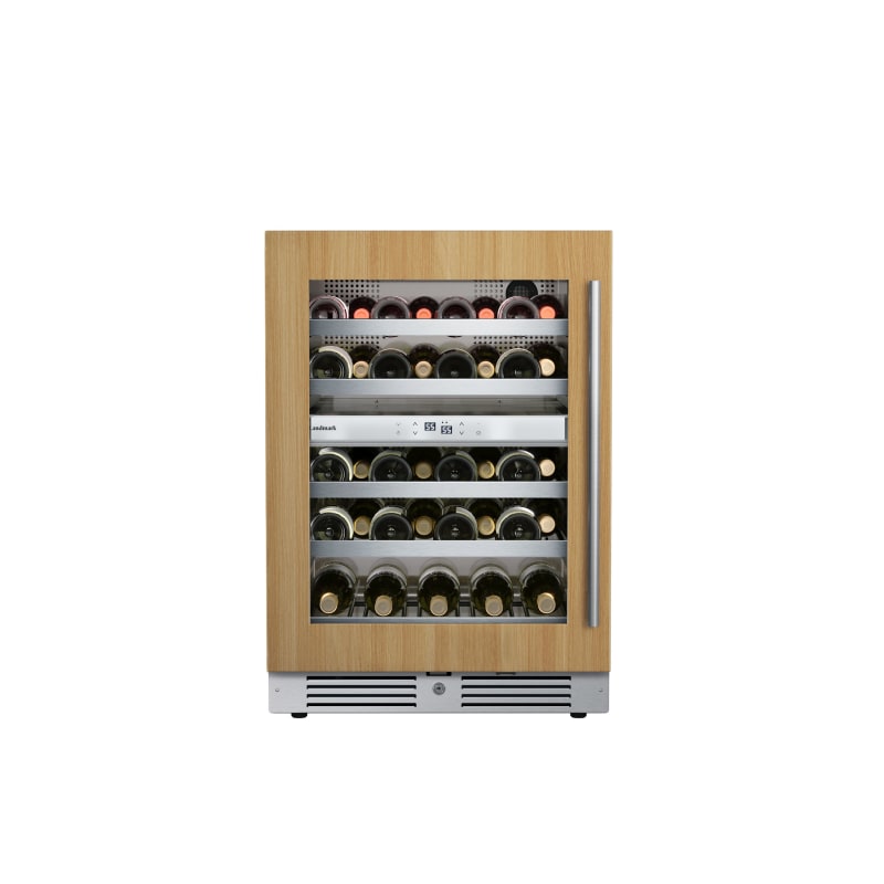Landmark 24 Inch Wide 37 Bottle Dual Zone Wine Cooler with Alternating (Blue, White, Amber) LED lighting, Door Alarm, Touch Control Panel and Lockable Right Hinged Door - L3024UI2WPR-RH