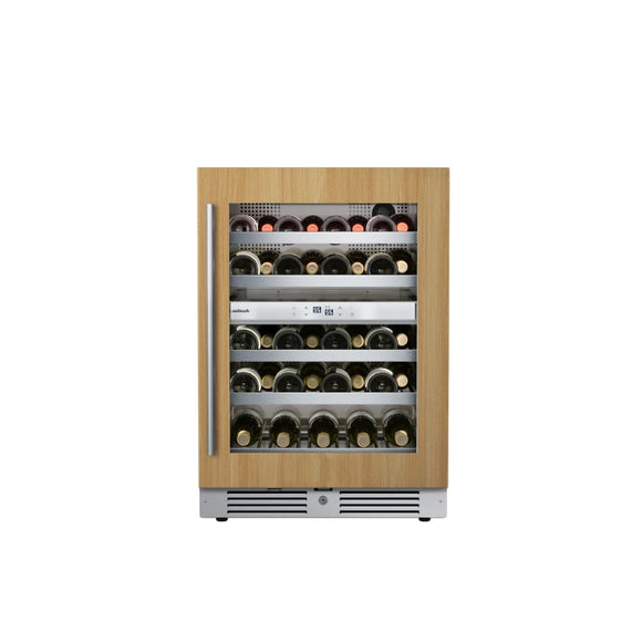 Landmark 24 Inch Wide 37 Bottle Dual Zone Wine Cooler with Alternating (Blue, White, Amber) LED lighting, Door Alarm, Touch Control Panel and Lockable Left Hinged Door - L3024UI2WPR-LH