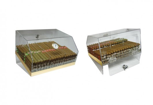 Prestige Import Group Full Structure Transparent Acrylic Display Case Humidor - Laurence