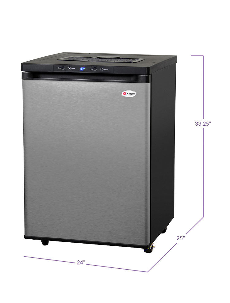 Kegco 24" Wide Stainless Steel Digital Kegerator - Cabinet Only - MDK-309SS-01 - Wine Cooler City