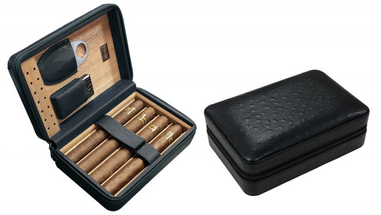 Prestige Import Group Manhattan Black Travel Cigar Humidor