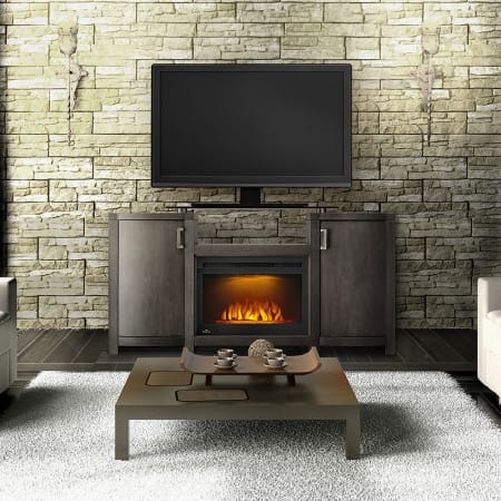 Napoleon Whitney 60 Inch Wide Media Console with 5000 BTU Electric Fireplace from the Cinema Collection - NEFP24-0516GRW - Wine Cooler City