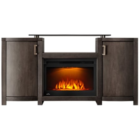 Napoleon Whitney 60 Inch Wide Media Console with 5000 BTU Electric Fireplace from the Cinema Collection - NEFP24-0516GRW - Wine Cooler City
