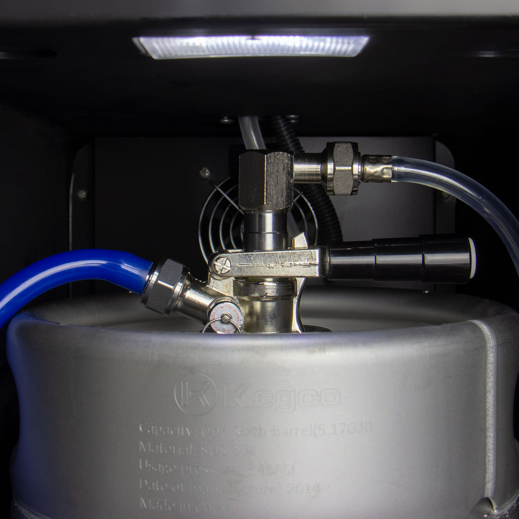 Kegco 15" Wide Single Tap Stainless Steel Commercial Kegerator - SLK15BSRNK