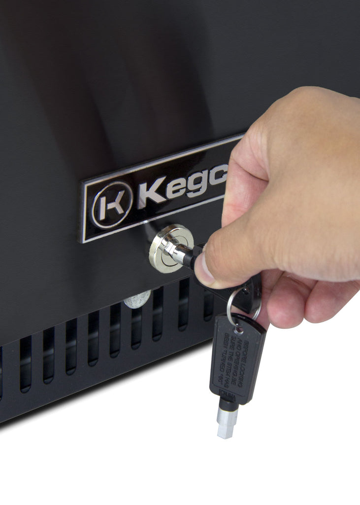 Kegco 15" Wide Homebrew Single Tap Black Commercial Kegerator - HBK15BBRNK
