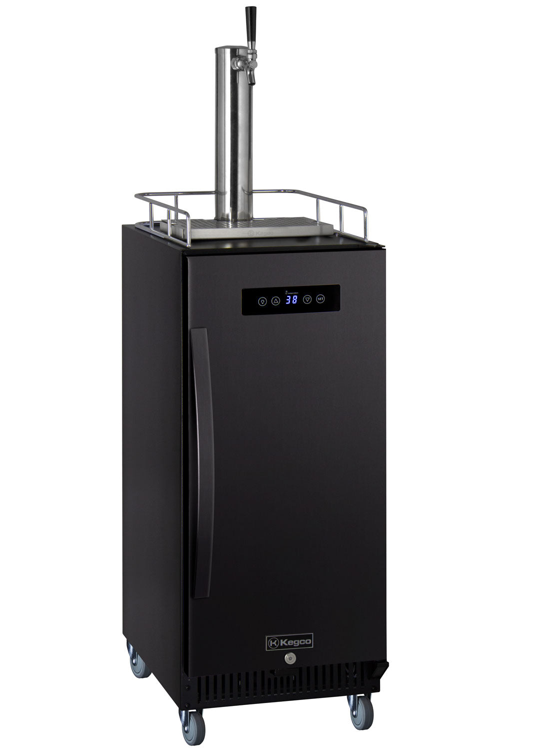 Kegco 15" Wide Homebrew Single Tap Black Commercial Kegerator - HBK15BBRNK