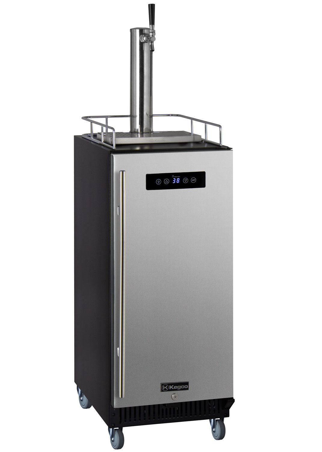 Kegco 15" Wide Homebrew Single Tap Stainless Steel Commercial Kegerator - HBK15BSRNK