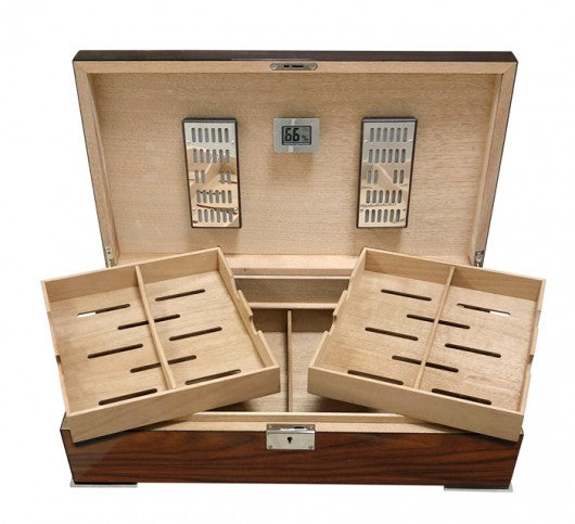 Prestige Import Group Salvador Dual Tray Desk Cigar Humidor