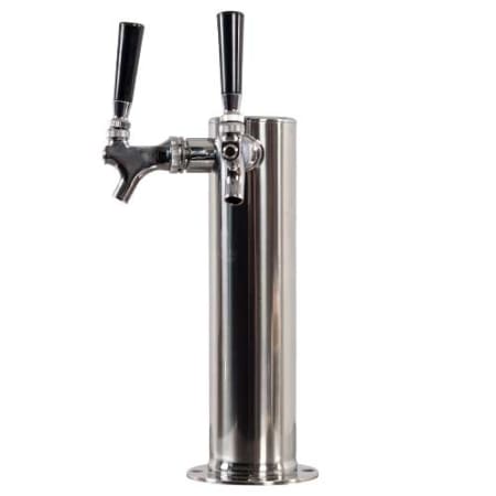 TapRite Stainless Steel Double Draft Beer Tower - D4743DTSS - Wine Cooler City