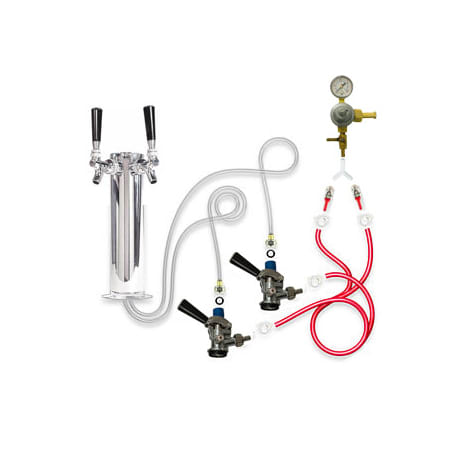 TapRite Kegerator Tower Conversion Kit for Dual Tap Configuration - DK30CPSS02 - Wine Cooler City