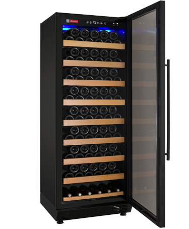 Allavino 24" Wide Vite II 99 Bottle Single Zone Black Right Hinge Wine Refrigerator YHWR115-1BR20