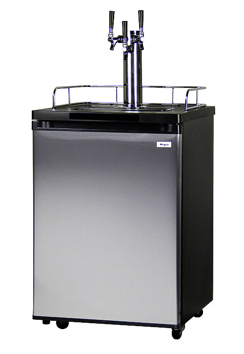 Kegco 24" Wide Homebrew Triple Tap Stainless Steel Kegerator - HBK209S-3NK - Wine Cooler City