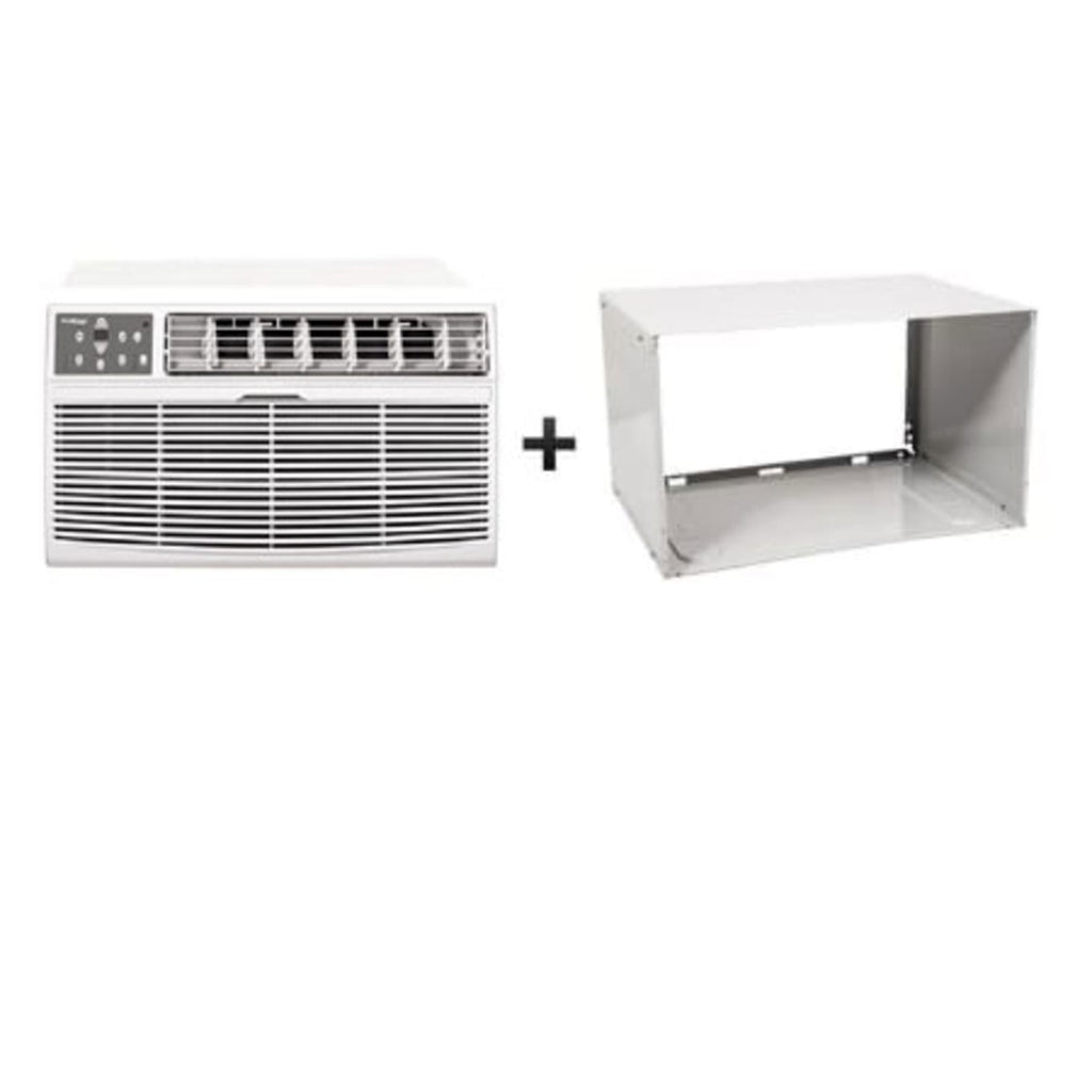 Koldfront 10,000 BTU 230 Volt Through-the-Wall Air Conditioner and Wall Sleeve with Clean Filtration and Remote Control - WTC10012WCO230VSLV
