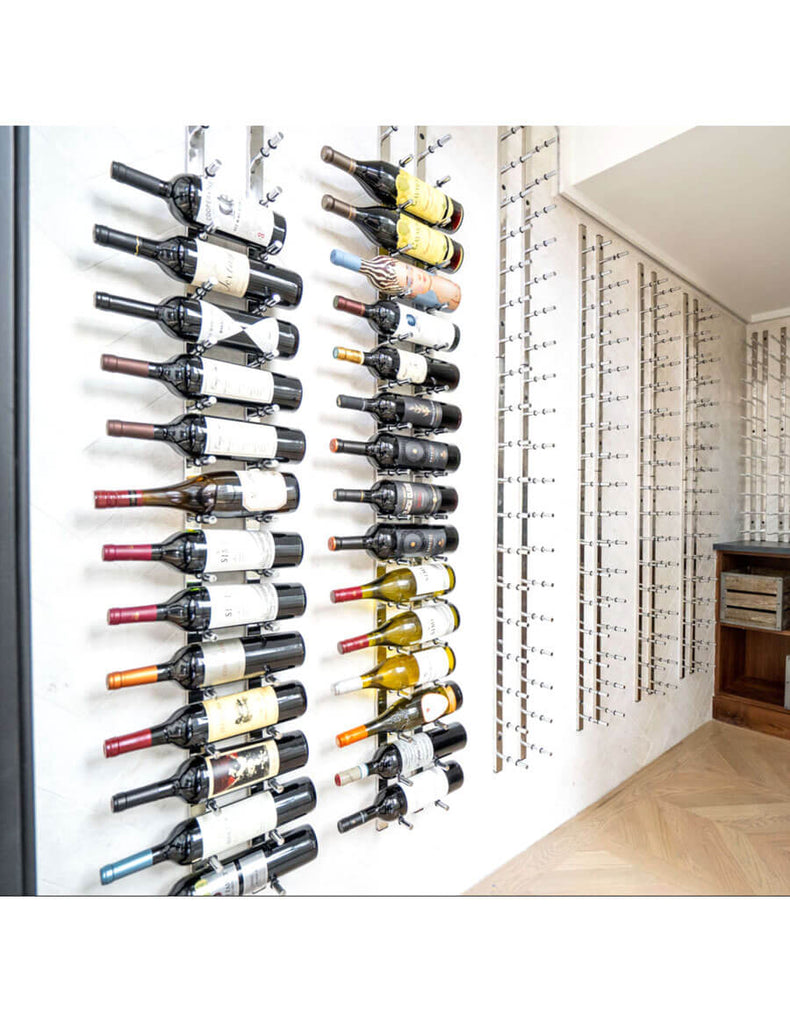Ultra Wine Rack Hz Peg Double Deep 3 Ft Black - 18 Bottles - 2D-3FT-BLK