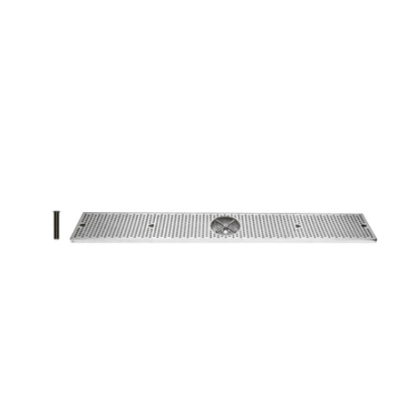 UBC 45 Inch Stainless Surface Mount Drip Tray with Rinser - DTU45SSR - Wine Cooler City