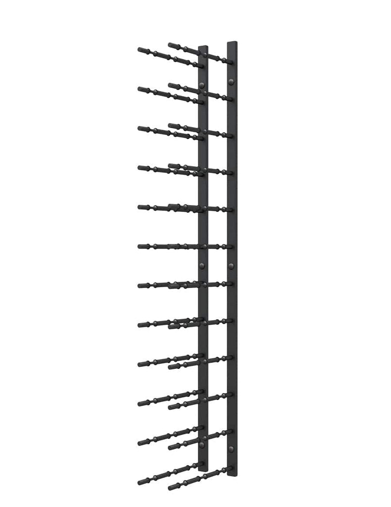 Ultra Wine Racks  HZ Wall Rails – 4FT Metal Wine Rack (36 Bottles) - 3D-4FT-BLK