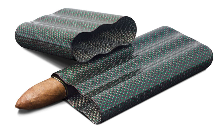 Visol Cartenium Three Finger Titanium Carbon Fiber Cigar Case - Wine Cooler City