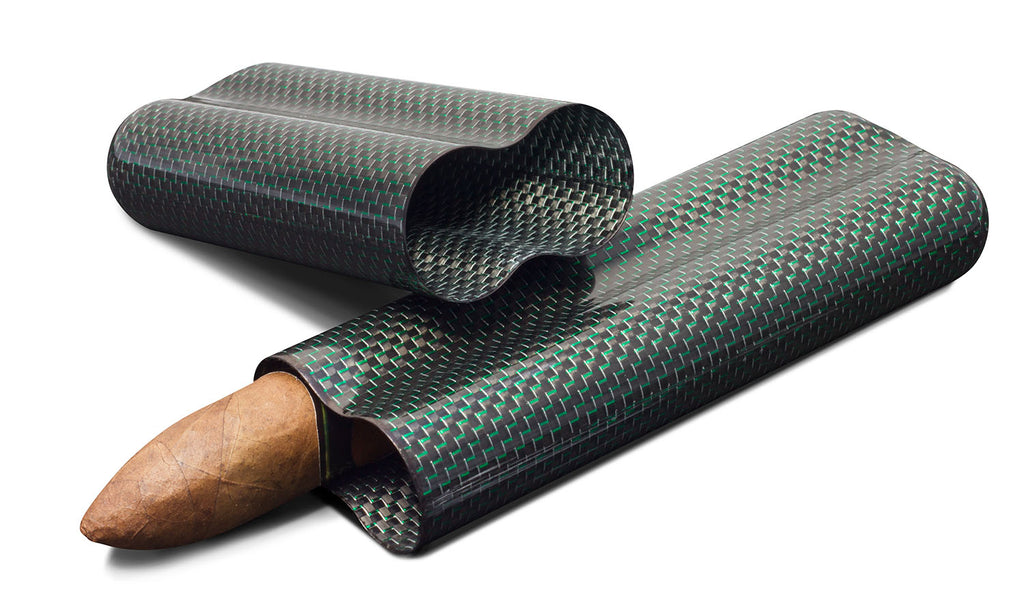Visol Cartenium Two Finger Titanium Carbon Fiber Cigar Case - Wine Cooler City