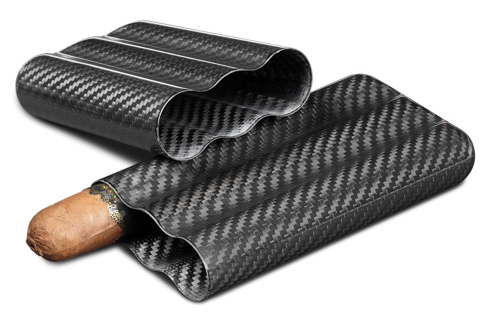 Visol Night Carbon Fiber 3 Finger Cigar Case - Wine Cooler City