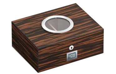 Visol PortHole Ebony Finish Cigar Humidor - Holds 75 Cigars - Wine Cooler City