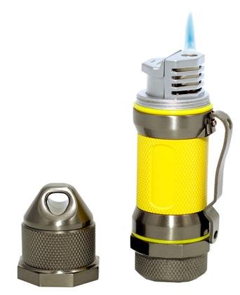 Visol Storm Gunmetal / Yellow High Altitude Windproof Lighter - Wine Cooler City