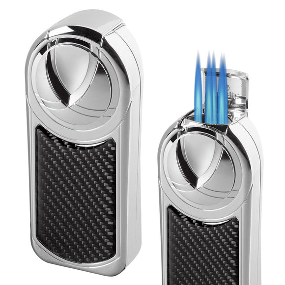 Visol Dobrev V 5 Torch Flame Carbon Fiber Table Lighter - Wine Cooler City