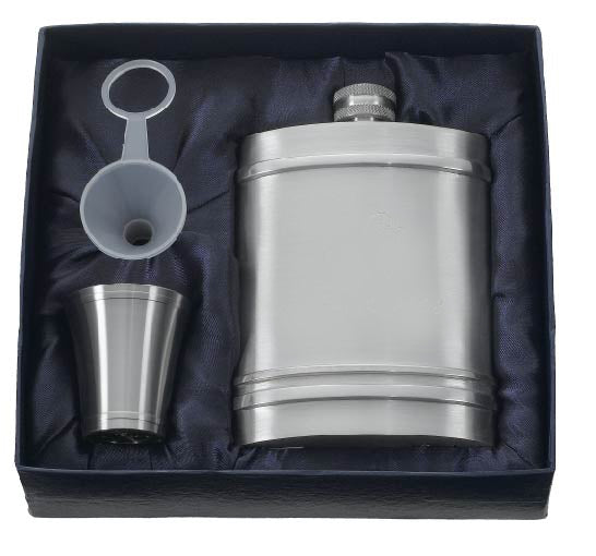 Visol Arlington Pewter Hip Flask Gift Set - Wine Cooler City