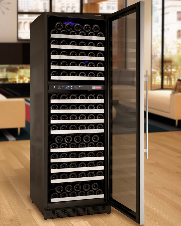 Allavino 24" Wide FlexCount II Tru-Vino 172 Bottle Dual Zone Stainless Steel Right Hinge Wine Refrigerator - VSWR172-2SR20