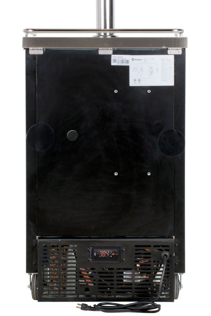 Kegco 24" Wide Homebrew Dual Tap Black Commercial Kegerator with Kegs - HBK1XB-2K