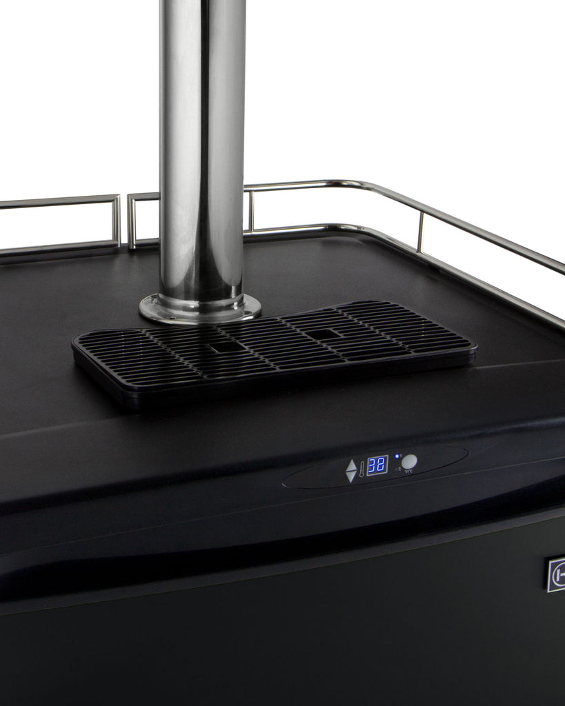 Kegco 24" Wide Homebrew Triple Tap Black Commercial/Residential Kegerator - HBK163B-3NK