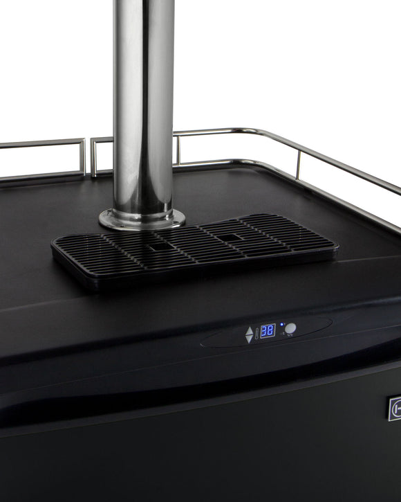 Kegco 24" Wide Kombucha Dual Tap Black Commercial/Residential Kegerator - KOM163B-2NK