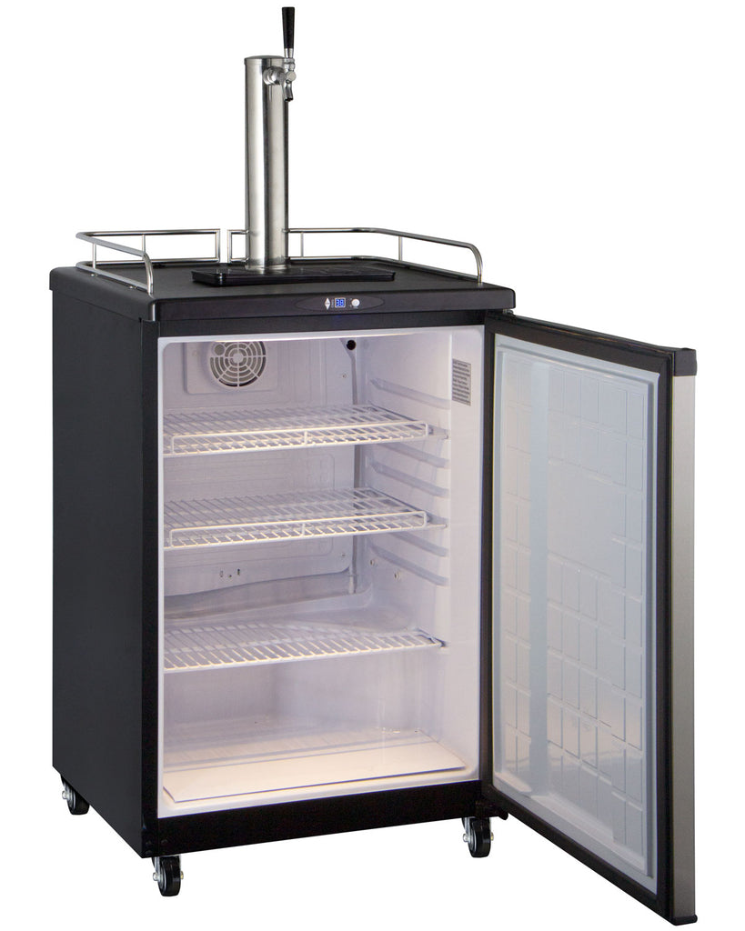 Kegco 24" Wide Kombucha Single Tap Stainless Steel Commercial Kegerator - KOM163S-1NK