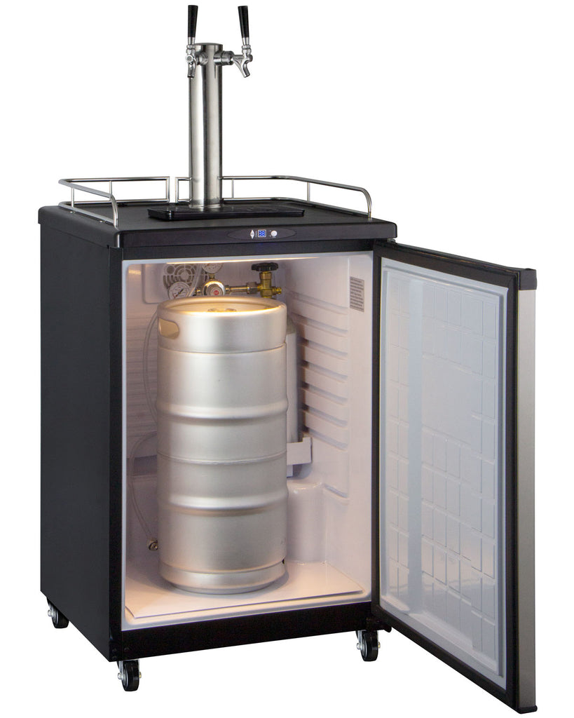 Kegco 24" Wide Kombucha Dual Tap Stainless Steel Commercial/Residential Kegerator - KOM163S-2NK