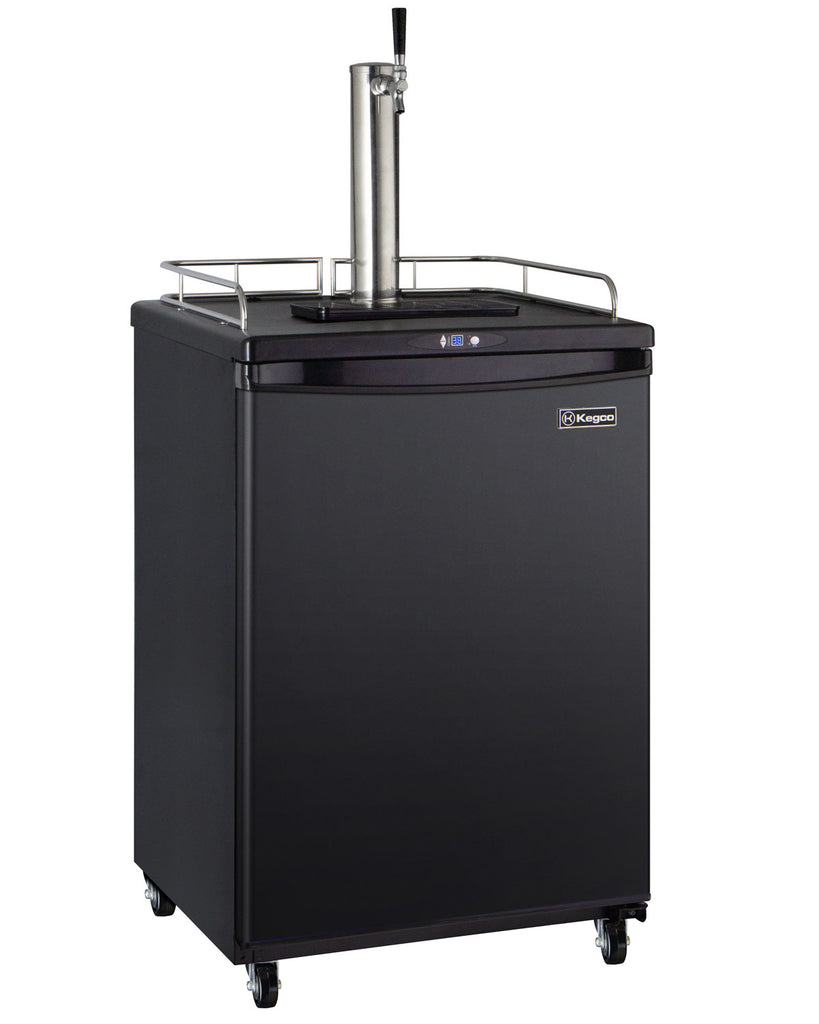 Kegco 24" Wide Cold Brew Coffee Single Tap Black Commercial/Residential Kegerator - ICZ163B-1NK