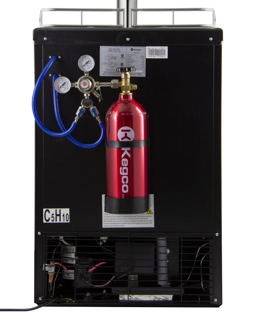 Kegco 24" Wide Homebrew Triple Tap Black Commercial/Residential Kegerator - HBK163B-3NK
