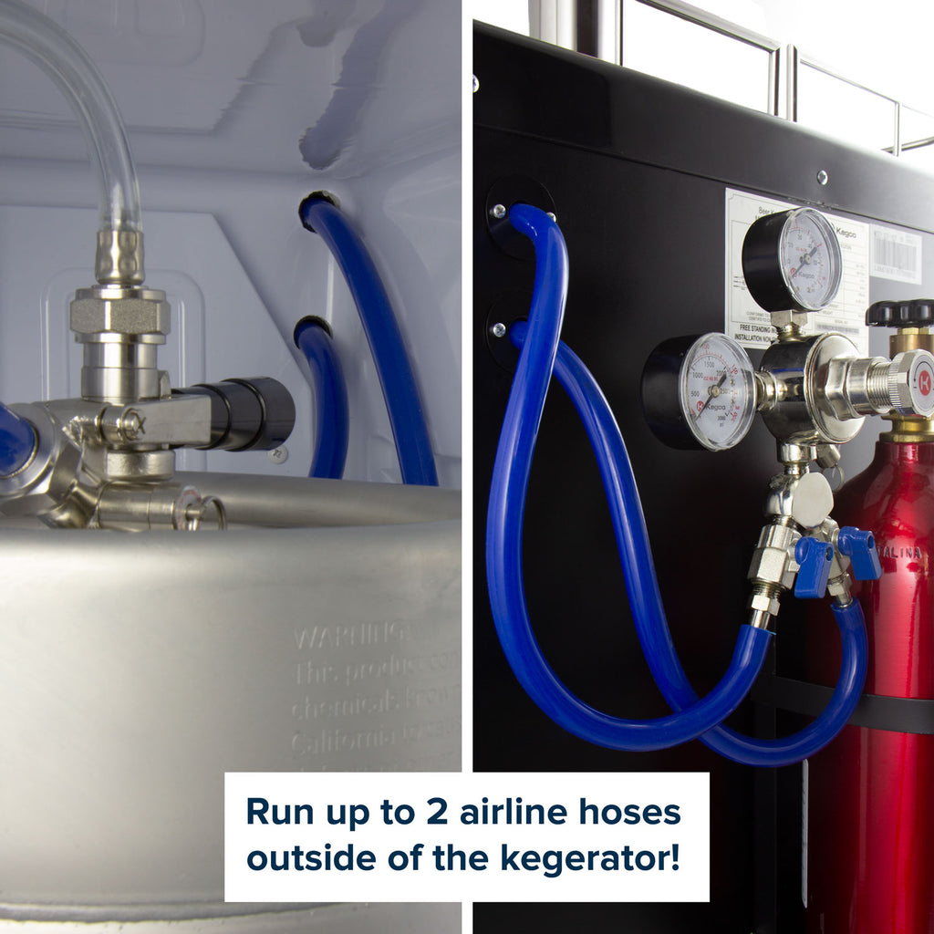 Kegco 24" Wide Kombucha Dual Tap Stainless Steel Commercial/Residential Kegerator - KOM163S-2NK
