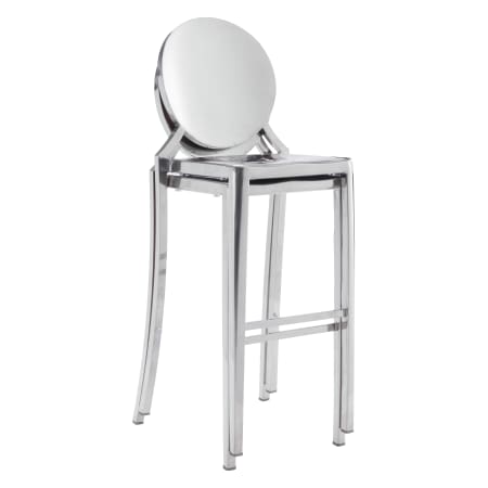 Zuo Modern Eclipse 19" Wide Stainless Steel Armless Bar Stools with High Polish - (Set of 2) - 100552 - Wine Cooler City